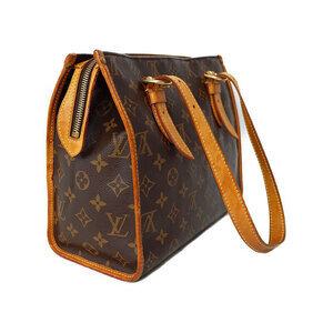 Louis Vuitton Shoulder Bag Monogram Popincourt Leather Brown